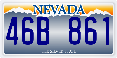 NV license plate 46B861