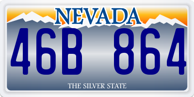 NV license plate 46B864