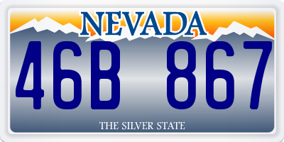 NV license plate 46B867