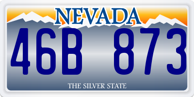 NV license plate 46B873