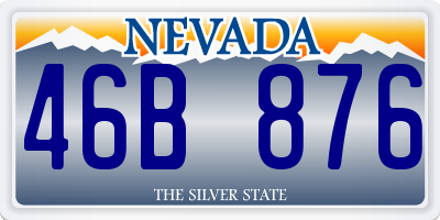 NV license plate 46B876