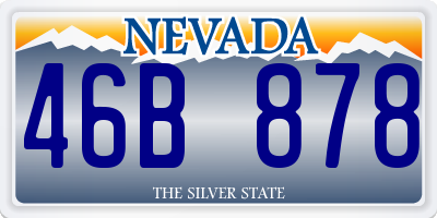 NV license plate 46B878