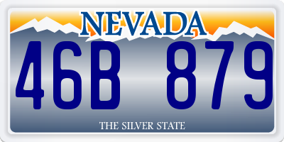 NV license plate 46B879