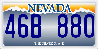 NV license plate 46B880