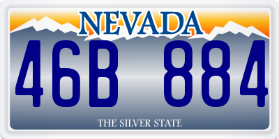 NV license plate 46B884