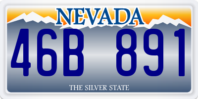 NV license plate 46B891