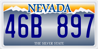 NV license plate 46B897