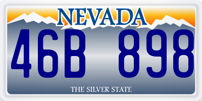 NV license plate 46B898