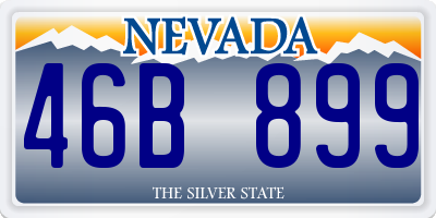 NV license plate 46B899