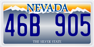 NV license plate 46B905