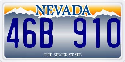 NV license plate 46B910