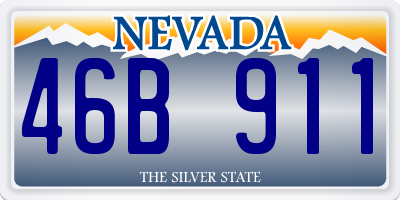 NV license plate 46B911