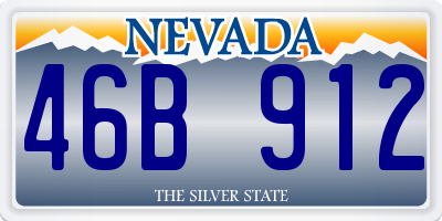 NV license plate 46B912