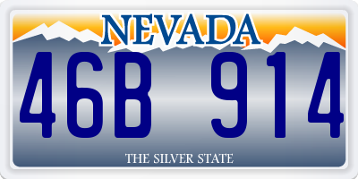 NV license plate 46B914