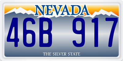NV license plate 46B917
