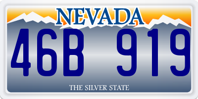 NV license plate 46B919