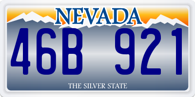 NV license plate 46B921