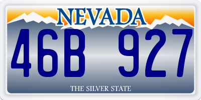 NV license plate 46B927