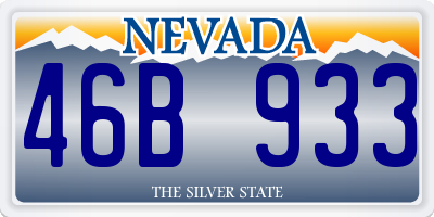 NV license plate 46B933