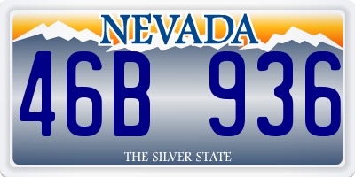 NV license plate 46B936