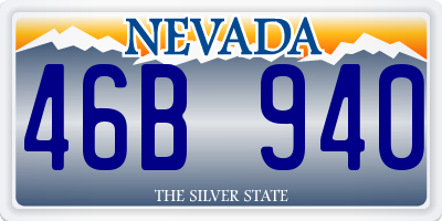 NV license plate 46B940