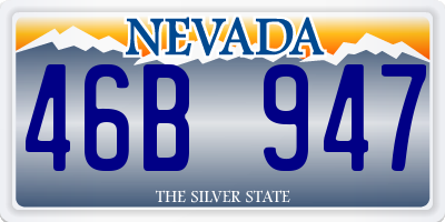 NV license plate 46B947