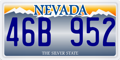 NV license plate 46B952