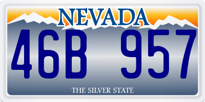 NV license plate 46B957