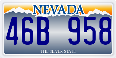 NV license plate 46B958