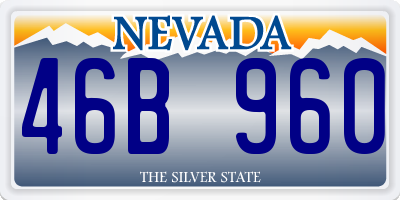 NV license plate 46B960