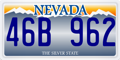 NV license plate 46B962