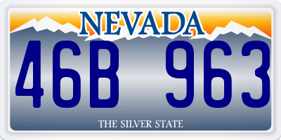 NV license plate 46B963