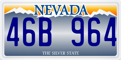 NV license plate 46B964