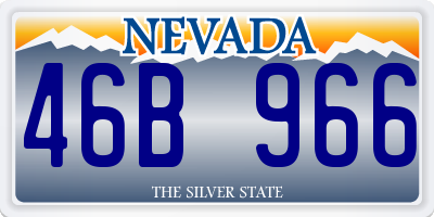 NV license plate 46B966