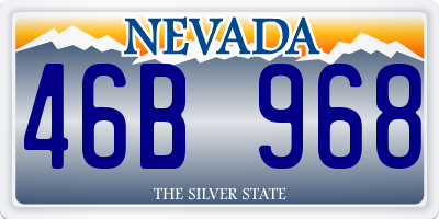 NV license plate 46B968