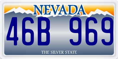 NV license plate 46B969