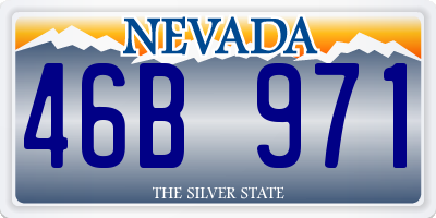 NV license plate 46B971