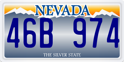 NV license plate 46B974