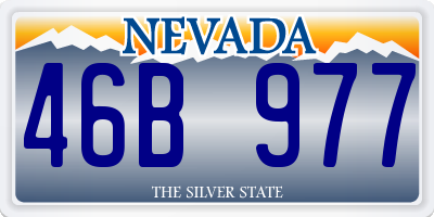 NV license plate 46B977