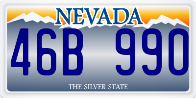 NV license plate 46B990