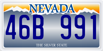 NV license plate 46B991