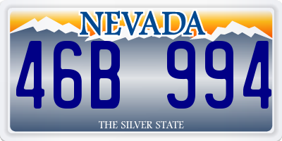 NV license plate 46B994