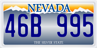 NV license plate 46B995