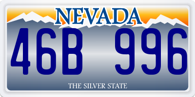 NV license plate 46B996
