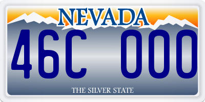 NV license plate 46C000