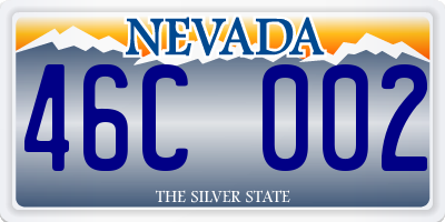 NV license plate 46C002
