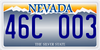 NV license plate 46C003