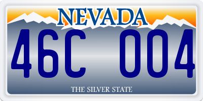 NV license plate 46C004