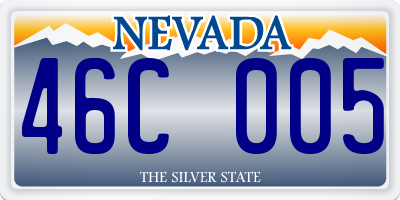 NV license plate 46C005