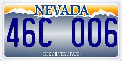 NV license plate 46C006